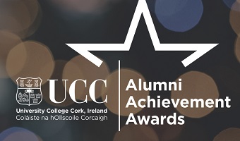 Alumni Awards logo on a dark background