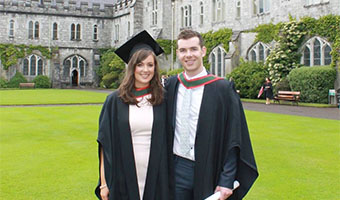 Dr Lorna Kelly and Dr Aidan Coffey on their graduation day, UCC